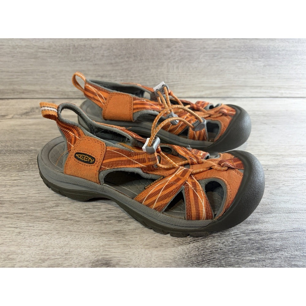 Keen Venice H2 Sandals Womens Size 6 Shoes Orange Strappy‎ Hiking Waterproof